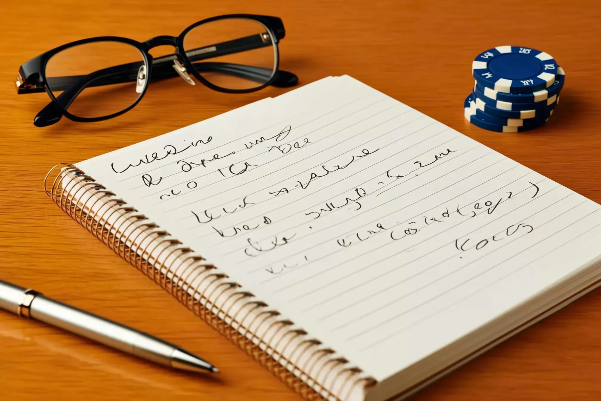 Photorealistic notes and cards on a desk